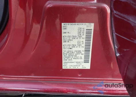 2017 Nissan Frontier Sv z USA, uszkodzony, nr VIN 1N6AD0ER8HN740472